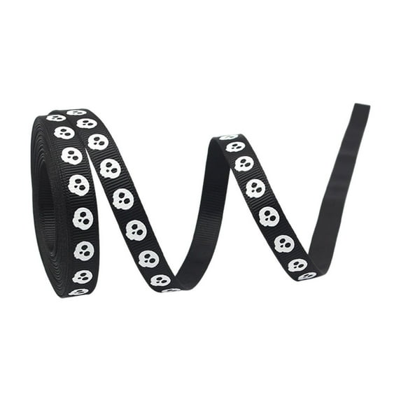CuiLiyq Halloween Themed Ribbon Party Scene Decoration Bow Headpiece Material Halloween Festive Accessory for Gift Wrapping Halloween Party Decoration(Black)