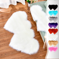 thumbnail image 1 of CuiLiyq Heart Shaped Fluffy Area Rug, Plush Non-Slip Bedside Carpet with Soft Flannel Surface for Bedroom Living Room Home Decor (27.5" x 13.7", White), 1 of 6
