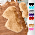 thumbnail image 1 of CuiLiyq Heart Shaped Fluffy Area Rug, Plush Non-Slip Bedside Carpet with Soft Flannel Surface for Bedroom Living Room Home Decor (27.5" x 13.7", Yellow), 1 of 6