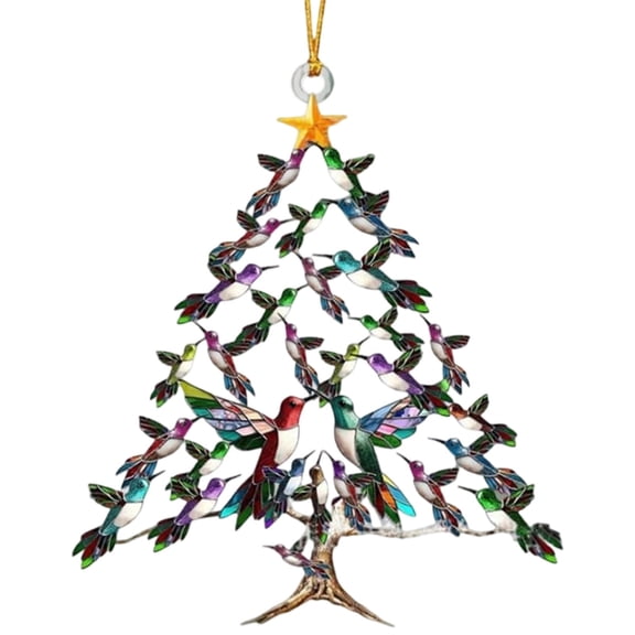 CuiLiyq Hummingbird Ornament Gifts, Hummingbird Lover Colorful Stack, Hummingbird Home Decor Double Sided Acrylic
