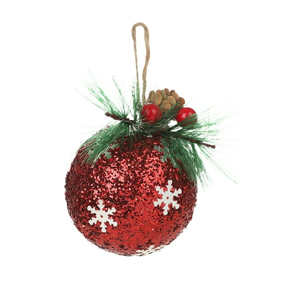 CuiLiyq Large Christmas Ball Ornaments, Plastic Giant Christmas Ornament, for Indoor Outdoor Party Xmas Tree Decor (5.1" x 3")