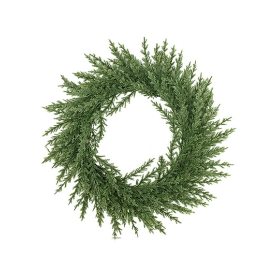 CuiLiyq Large Norfolk Pine Wreath for Front Door, Artificial Christmas Wreaths Faux Pine Needles Green Fake Wreath, for Walls Porches Farmhouse Indoor Outdoor Home Decor