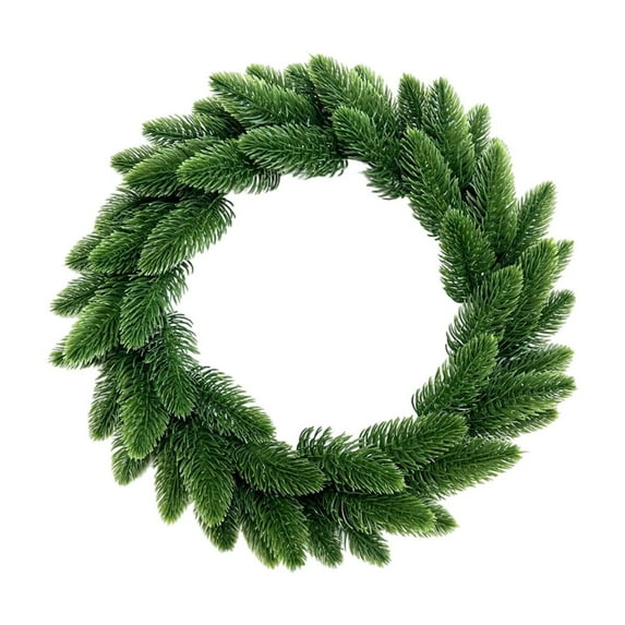 CuiLiyq Large Norfolk Pine Wreath for Front Door, Artificial Christmas Wreaths Faux Pine Needles Green Fake Wreath, for Walls Porches Farmhouse Indoor Outdoor Home Decor