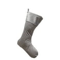thumbnail image 1 of CuiLiyq Large Velvet Christmas Socks, 16 Inch Soft Solid Color Christmas Gift Socks, for Family Holiday Parties Fireplace Pendant, and Christmas Gifts (Gray), 1 of 6