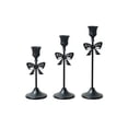 thumbnail image 1 of CuiLiyq Metal Candle Holders for Candlesticks, 3 Pcs Taper Candlestick Holders Set with Bowknot, Vintage Decorative Centerpiece Candelabra Tall Candle Stands for Christmas Wedding Party Decor (Black), 1 of 6