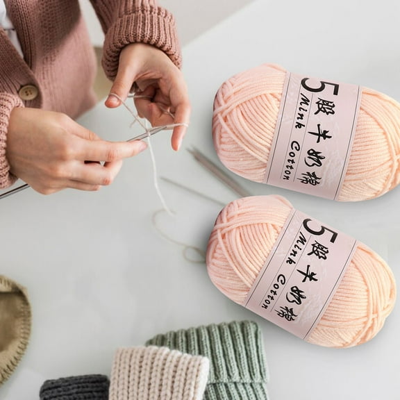 CuiLiyq Milk Cotton Solid Color Yarn Five Strands, for Crochet Knitting DIY Hand Woven Crafts Doll Making Sweater Hats Scarves Soft Warm Easy Care, 50g Weight 355 Yard Length Handmade Project (#20)