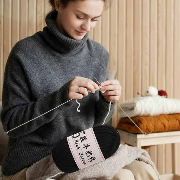 CuiLiyq Milk Cotton Solid Color Yarn Five Strands, for Crochet Knitting DIY Hand Woven Crafts Doll Making Sweater Hats Scarves Soft Warm Easy Care, 50g Weight 355 Yard Length Handmade Project (#18)