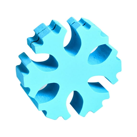 CuiLiyq Mini Christmas Snowflake Card Holders, 1.9" Xmas Wooden Table Number Holder, Winter Snowflake Sign Picture Name Photo Holder Stand, for Christmas Decoration Party Favors (Sky Blue)