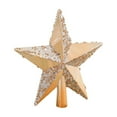 thumbnail image 1 of CuiLiyq Mini Christmas Tree Topper Small Star, Treetop for Christmas Tree Star Ornaments Decorative for Home Xmas Holiday Party, Khaki, 7.87 Inch, 1 of 6