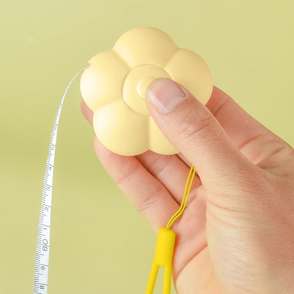 CuiLiyq Mini Retractable Measuring Tape, Flower Shape 78.7 Inch Dual Scale Soft Ruler with Lanyard, Portable Pocket Tape for Body Measurement, Sewing Craft, Home Tailor Use