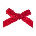 thumbnail image 1 of CuiLiyq Mini Velvet Ribbon Bows, for Sewing Scrapbook Card Making Wedding Christmas Dress Hair Accessories Gift Decoration Crafting (Red, 2.2" x 1.4"), 1 of 6