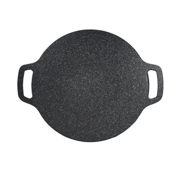 CuiLiyq Multi Function Grill Pan, Non Stick Pan,Non Stick Coating Frying Pan, Round BBQ Griddle with Handle, Multifunctional Stove Plate for Meats, Pancakes and Ribs (11 Inch)