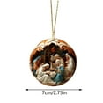 thumbnail image 1 of CuiLiyq Nativity Ornaments for Christmas Tree, Acrylic Nativity Scene Religious Christmas Ornaments, 2D Flat The Birth of Jesus Pendant Gift for Family Friends and Christian, 1 of 2