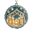 thumbnail image 1 of CuiLiyq Nativity Scene Ornaments, Gifts Boxed Keepsake Christmas Tree Nativity Scene Hanging Ornaments, The Birth of Jesus Decor, Religious Gifts for Christian and Family (3.1 Inch, Acrylic), 1 of 6