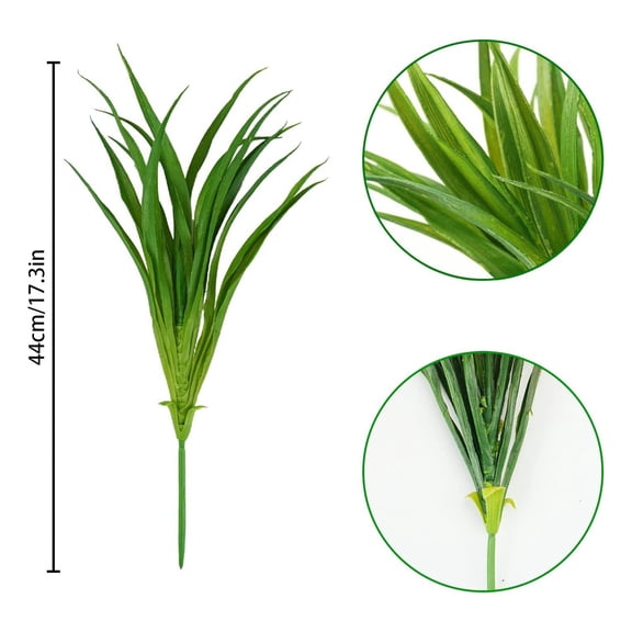 CuiLiyq Outdoor Fake Plants UV Resistant, Artificial Tropical Plants Flowers Faux Garden Grass Plants Decor, Fall Winter Planters Patio Front Door Porch Plastic Bushes Christmas Decoration (Green)