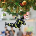 thumbnail image 1 of CuiLiyq Personalized Firefighter Christmas Two Sided Ornament, Firefighter Gifts, Firefighter Ornaments for Christmas Tree, Firefighter Gifts for Men, 1 of 3