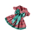 thumbnail image 1 of CuiLiyq Plaid Christmas Dog Dress with Big Bowtie, Puppy Clothes Holiday Dog Outfit Pet Costume, for Small Dogs Cat Apparel (M), 1 of 7