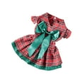 thumbnail image 1 of CuiLiyq Plaid Christmas Dog Dress with Big Bowtie, Puppy Clothes Holiday Dog Outfit Pet Costume, for Small Dogs Cat Apparel (S), 1 of 7