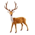 thumbnail image 1 of CuiLiyq Plastic Christmas Deer Figurines, Simulated Standing Ornament Of Spotted Deer, Tabletop Ornaments for Cabinet Mantel Shelves Fireplace Home Decor (5.91 Inch), 1 of 8