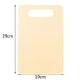 thumbnail image 1 of CuiLiyq Plastic Cutting Board, 1 Pack Small Chopping Boards for Kitchen, Lightweight and Soft Kitchen Cutting Boards with Handle Hole, for Meat Vegetable Fruit, Dishwasher Safe, 11.4" x 7.5", Beige, 1 of 3
