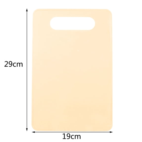 CuiLiyq Plastic Cutting Board, 1 Pack Small Chopping Boards for Kitchen, Lightweight and Soft Kitchen Cutting Boards with Handle Hole, for Meat Vegetable Fruit, Dishwasher Safe, 11.4" x 7.5", Beige