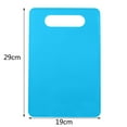 thumbnail image 1 of CuiLiyq Plastic Cutting Board, 1 Pack Small Chopping Boards for Kitchen, Lightweight and Soft Kitchen Cutting Boards with Handle Hole, for Meat Vegetable Fruit, Dishwasher Safe, 11.4" x 7.5", Blue, 1 of 3