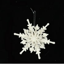CuiLiyq Plastic Glitter Snowflake Ornaments, for Christmas Tree and Winter Party Decorations
