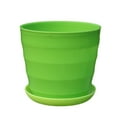 thumbnail image 1 of CuiLiyq Plastic Small Flower Pots With Drainage Holes and Tray, Nursery Pots Indoor Plants Pot for Seedling Transplanting Cutting and Garden Decor, 4.72" X 5.11", Green, 1 of 6