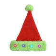 thumbnail image 1 of CuiLiyq Plush Santa Hat With LED Lights, Light Up Christmas Santa Hat, Flashing Christmas Hats (Red, 12.6 Inch), 1 of 7