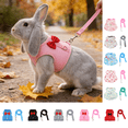 thumbnail image 1 of CuiLiyq Rabbit Leash and Harness Set, Pet Traction Rope and Vest Harness for Rabbit Guinea Pig, Breathable Mesh with Adjustable Straps (Pink), 1 of 6