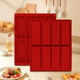 thumbnail image 1 of CuiLiyq Rectangular 8 Cavity Silicone Mold for Baking Granola Bars Chocolate Bread Cake Making Reusable Flexible Non Stick Oven Safe Baking Tool, 10.55" x 8.35", Watermelon Red, 1 of 8