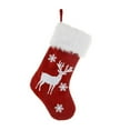 thumbnail image 1 of CuiLiyq Red Christmas Stockings, Embroidered Luminous Christmas Stockings with White Plush Edges for Christmas Tree Decorations, for Family Holiday Parties Fireplace Decorations (Reindeer), 1 of 6