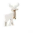 thumbnail image 1 of CuiLiyq Reindeer Christmas Decorations, Indoor Christmas Table Wood Sign Centerpiece Rustic Tabletop Decor, Xmas Table Decor Gifts for Winter Holiday Kitchen Mantel office Display (White-C), 1 of 6