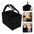 thumbnail image 1 of CuiLiyq Reusable 6 Bottle Wine Tote Bag with Divider Canvas, Portable Wine Carrier Tote Bag for Grocery Bottle Carrier Holder for Travel Camping Picnic, 1 of 9