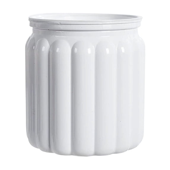 CuiLiyq Self Watering Planters, 4.5 Inch Self Watering Pots for Indoor Plants, Vertical Striped Ribbed Plants Pots with Wick Rope, for Flowers, Herb, House Plants, White