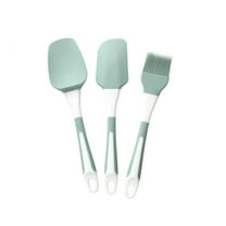 CuiLiyq Silicone Kitchen Cooking Utensils Set Heat Resistant, 3 Pcs Silicone Spatula Set for Baking Cooking Mixing, Cooking Utensils Set for Nonstick Cookware, Green