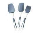 thumbnail image 1 of CuiLiyq Silicone Kitchen Cooking Utensils Set Heat Resistant, 3 Pcs Silicone Spatula Set for Baking Cooking Mixing, Cooking Utensils Set for Nonstick Cookware, Blue, 1 of 6