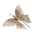 thumbnail image 1 of CuiLiyq Simulated Christmas Tree Decoration Butterfly, 6.7" x 6.3" Double Layer Hollow Three Dimensional Butterfly With Clip, for Home Holiday Wedding Party Wreath Decoration, Rose Gold, 1 of 6