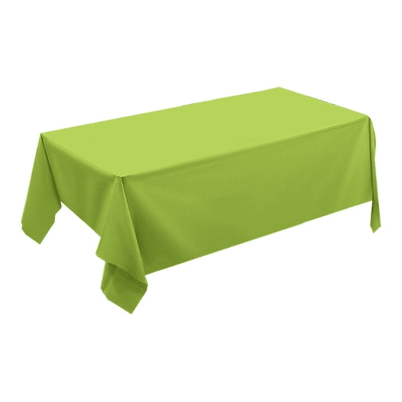 CuiLiyq Solid Color Disposable Square Tablecloth, Party Tablecovers, Table Cloths for BBQ, Picnic, Birthday, Wedding Parties (54" x 72", Fruit Green)