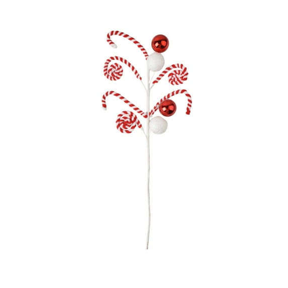 CuiLiyq Sparkle Christmas Tree Picks and Spray Christmas Tree Topper Decoration, 20.4 Inch Artificial Glitter Curly Pick Stalk Branches with Ball for Xmas Vase Filler Wreath Craft (C)