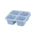 thumbnail image 1 of CuiLiyq Square Bento Box, Four Compartment Plastic Lunch Box with Transparent Lid, Used For Storing Vegetables and Fruits For Dinner, 15.9 Inch, Blue, 1 of 6