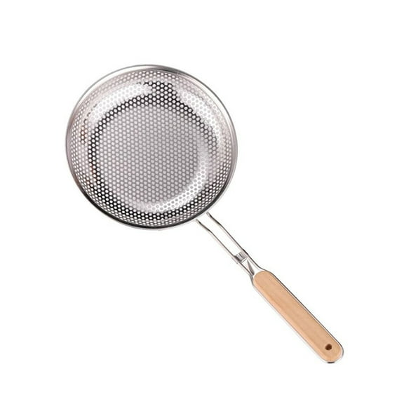 CuiLiyq Stainless Steel Basin Colander with Handle Kitchen Strainer, To Strain Rinse Fry Steam Or Cook Vegetables Pasta and Wash Fruits, 14.9" x 6.2"