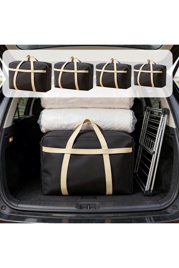 Travel Duffel Bag, Collapsible Storage Luggage for Car Trunk and Weekend Trips, Large Tote with Handles