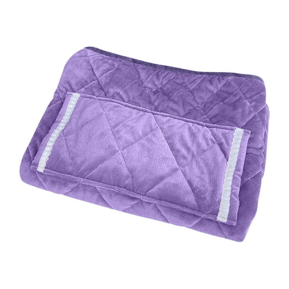 CuiLiyq USB Flannel Heated Shawl Heated Throw Blanket with Hand Pocket, Warm Knee Foot Shawl, Plush Knee Warmer Electric Heated Blanket for Home Office Car, 31.5" x 23.6", Purple