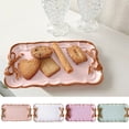thumbnail image 1 of CuiLiyq Vintage Ceramics Jewelry Tray, 7.6" x 4.5" Pink Bowknot Coquette Decor Ring Dish, Vanity Organizer for Necklace Bracelet Earrings (Pink), 1 of 6