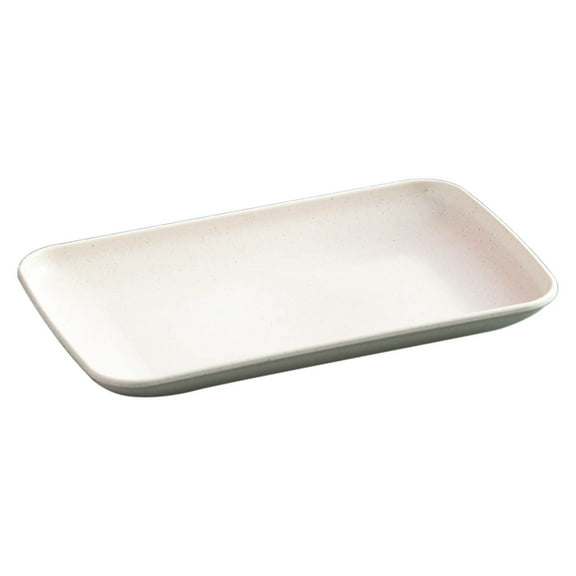 CuiLiyq Wheat Straw Plate, 1 Pcs Plastic Dessert Plate Dinner Plate, Reusable Serving Dishes for Party Entertaining, Small Serving Plate for Salad Pasta Dessert Sushi and Cake, 8.2" x 4.9", Beige