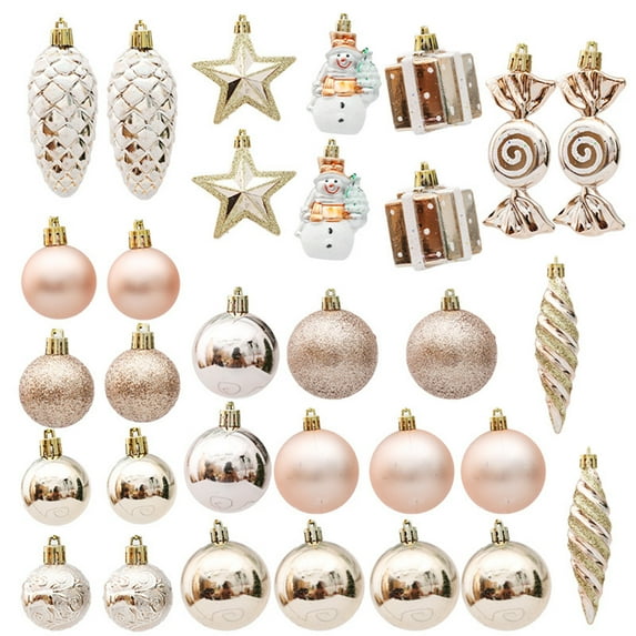 CuiLiyq White and Gold Christmas Ornaments, Christmas Tree Decorations Shatterproof Christmas Balls, for Christmas Holiday Wreath Wedding Party Decorations