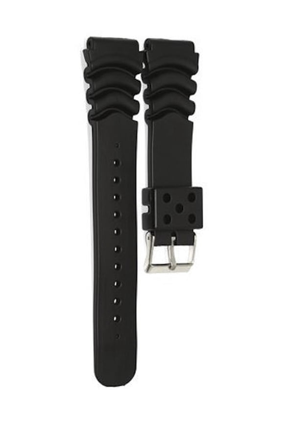 20mm Black Rubber Scuba Diver Watch Band Strap Fits Seiko Z20 & SKX031 SKX781