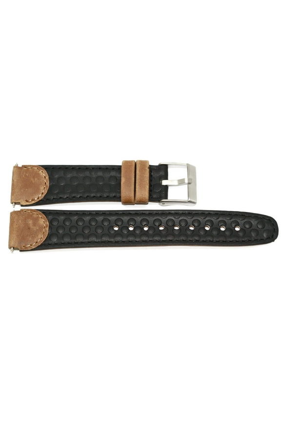 Timex Expendition Brown Black Pebbled Leather Wristwatch Strap (19mm)