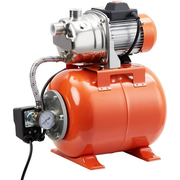 CuisinSmart, 1.6HP, 115V, Shallow Well with Pressure Tank Water Transfer Pump